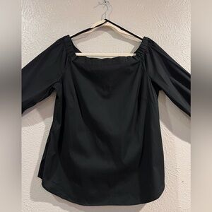 White House Black Market Black Blouse